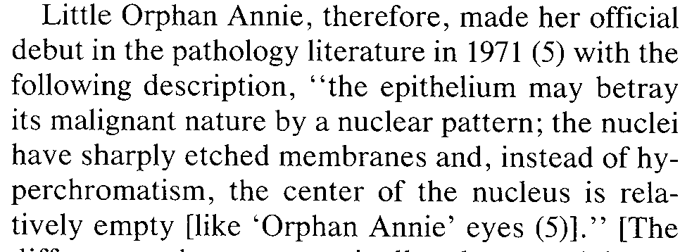 Basically, the name of the Orphan Annie of the comic strip is taken from ja...